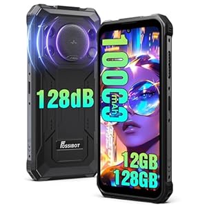 FOSSiBOT F110L Outdoor Handy Ohne Vertrag 10000mAh, 6.745" HD+ Display, 12GB+128GB/1TB, Outdoor Smartphone Android 15, 128dB Baustellenhandy, 50MP Kamera, Dual SIM/NFC/OTG/Face ID/Wasserdicht