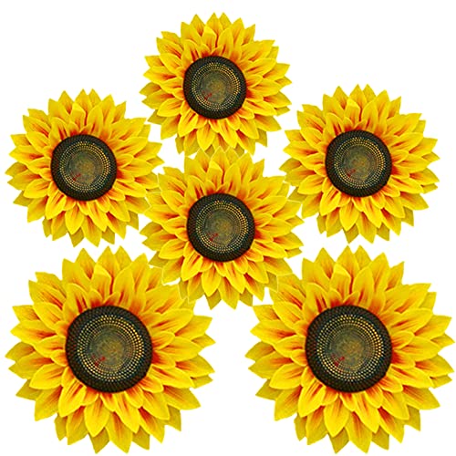 Vinilos decorativos 3D girasol 6 piezas 10x8 in miniatura 1