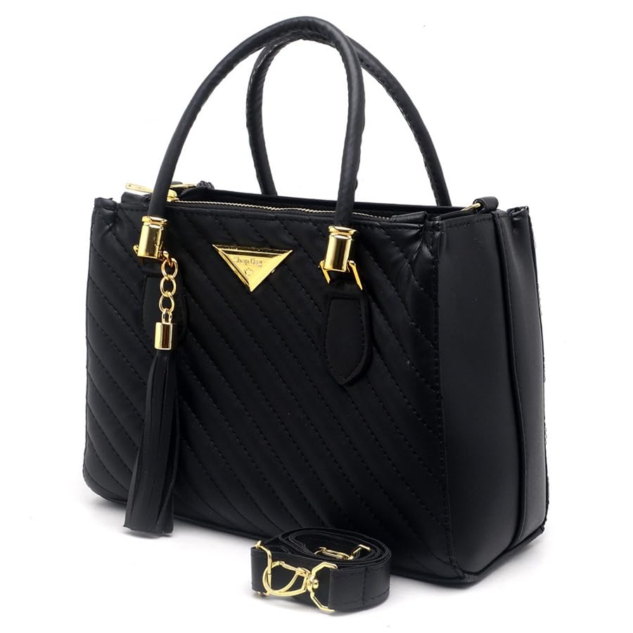 Bolsa Feminina Média Bordada (PRETO)
