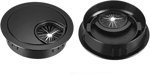 Miniatura 4 de uxcell Cubierta de orificio para cable, 2.4 pulgadas2.362 in, aleación de zinc, para escritorio, ojales, cubierta de agujero para oficina,