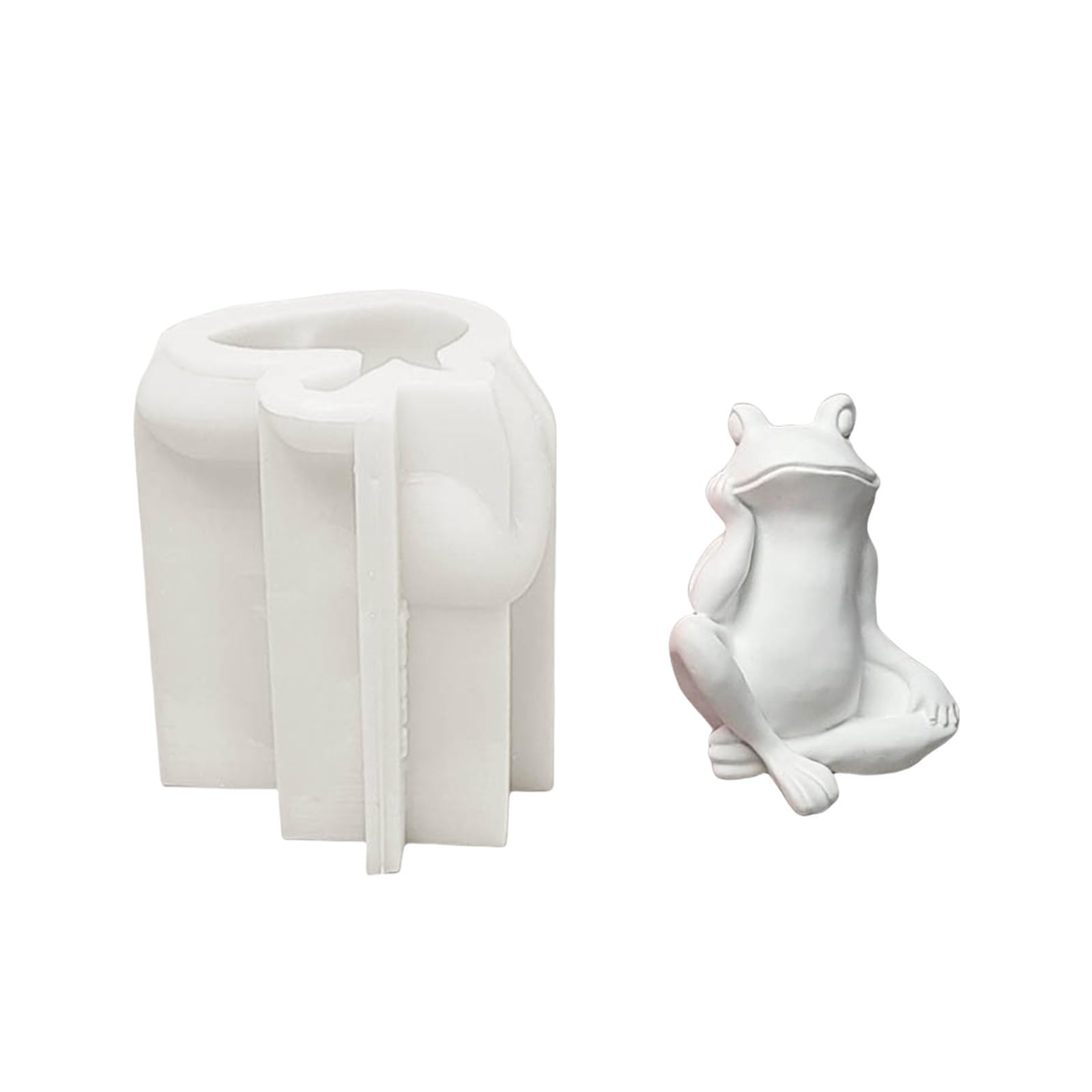 Qusinfc Lovely Animal Clay Silicone Molds Plasters Epoxy Resin Frogs Molds Ornament Casting Frogs