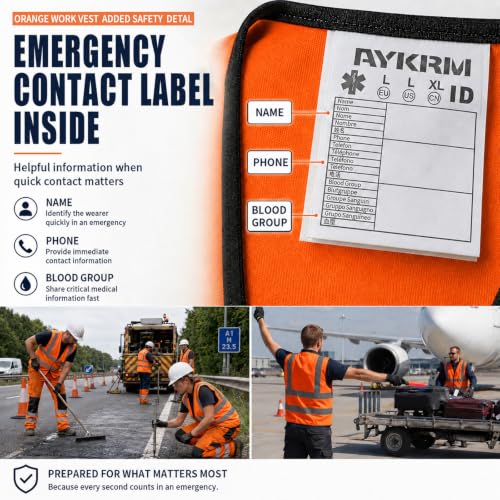 Image of AYKRM 12 colour High visibility viz vest hi vis viz reflective work construction safety vest (XS-8XL)