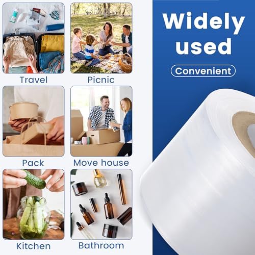 Mini Stretch Wrap Film Roll for Bottles Jars Shrink Seal Packing — 사진 6