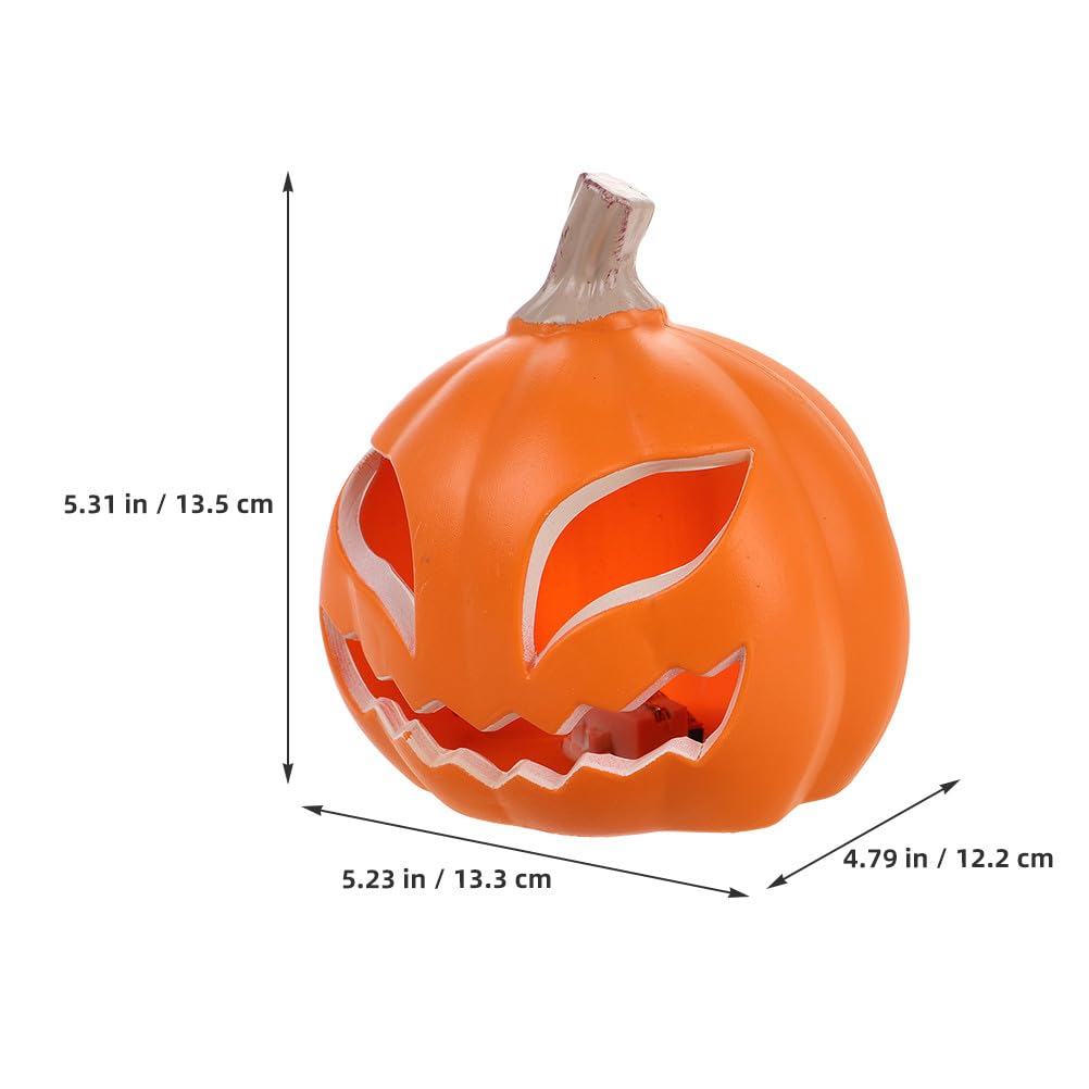 UPKOCH Lanterna cava a forma di zucca, 2 pezzi, per Halloween, con luci a LED incandescenti, per vetrine, feste e negozi