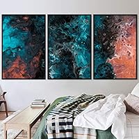 3 Piece Framed Canvas Wall Art 3D Abstract Canvas Prints Home Artwork Decoration for Living Room,Bedroom - 16