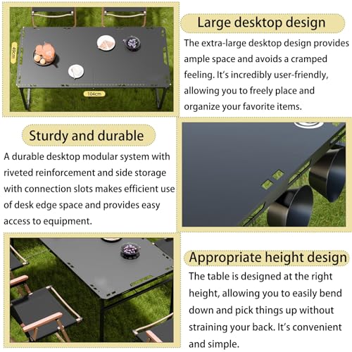 Table pliante portable pour vos pique-niques en camping et repas en intérieur - 4