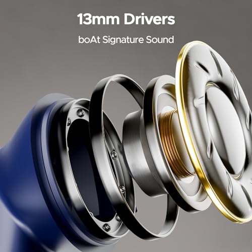 Image of Boat Airdopes 207 TWS in Ear Earbuds with 50 Hrs Playtime, Quad Mics with Enx Tech, ASAP Charging, Iwp Tech, Beast Mode with 50 Ms Low Latency, Bluetooth V5.3, USB Type-C Port & Ipx5(Bold Blue)