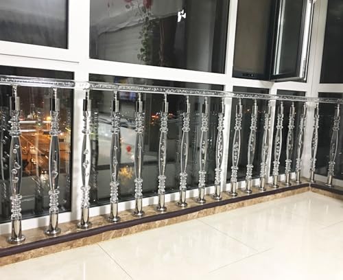 Poteaux de rampe d'escalier en acrylique cristal avec support réglable intérieur