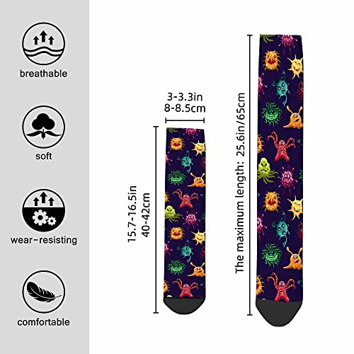 Image of Pehede Socks Mens Fun Dress Socks for Women Funny Novelty Crazy Design Socks