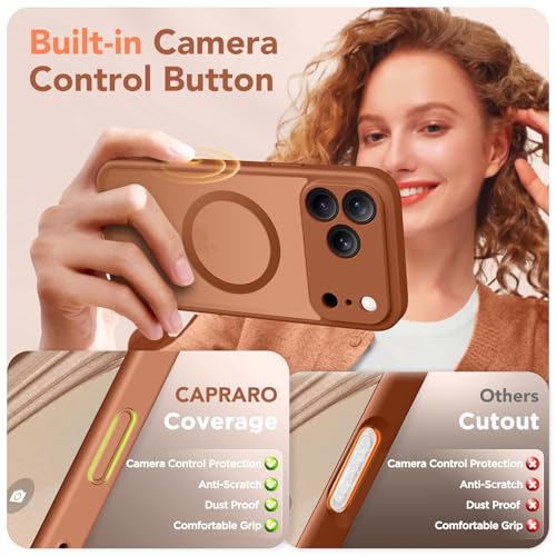 Coque iPhone 17 Pro Max anti-rayures avec bloc caméra protégé et dos mat CAPRARO