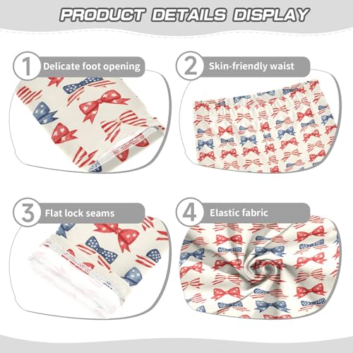 Girls Leggings National Flag Bow Toddler Girls Clothes Leggings for Girl Toddler Girl Trousers3