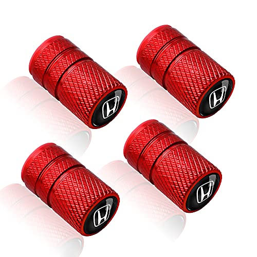 tire Valve Cover (Pack of 4) Black Universal Rod Cover, Suitable for Cars, Off-Road Vehicles, Bicycles, Trucks, Motorcycles, Heavy-Duty, Sealing, Screws, Easy to Grip and use red