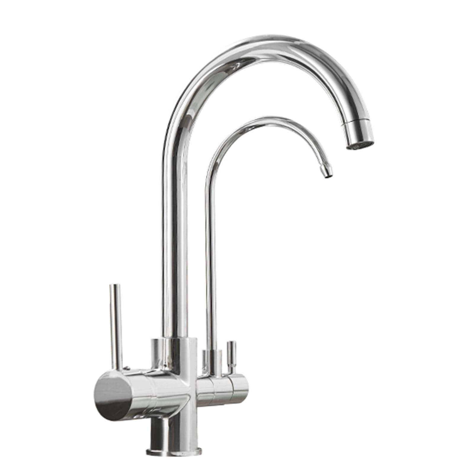 Filtre à eau de lavabo de cuisine mitigeur 3 voies rotable 2 modes brossé - 7