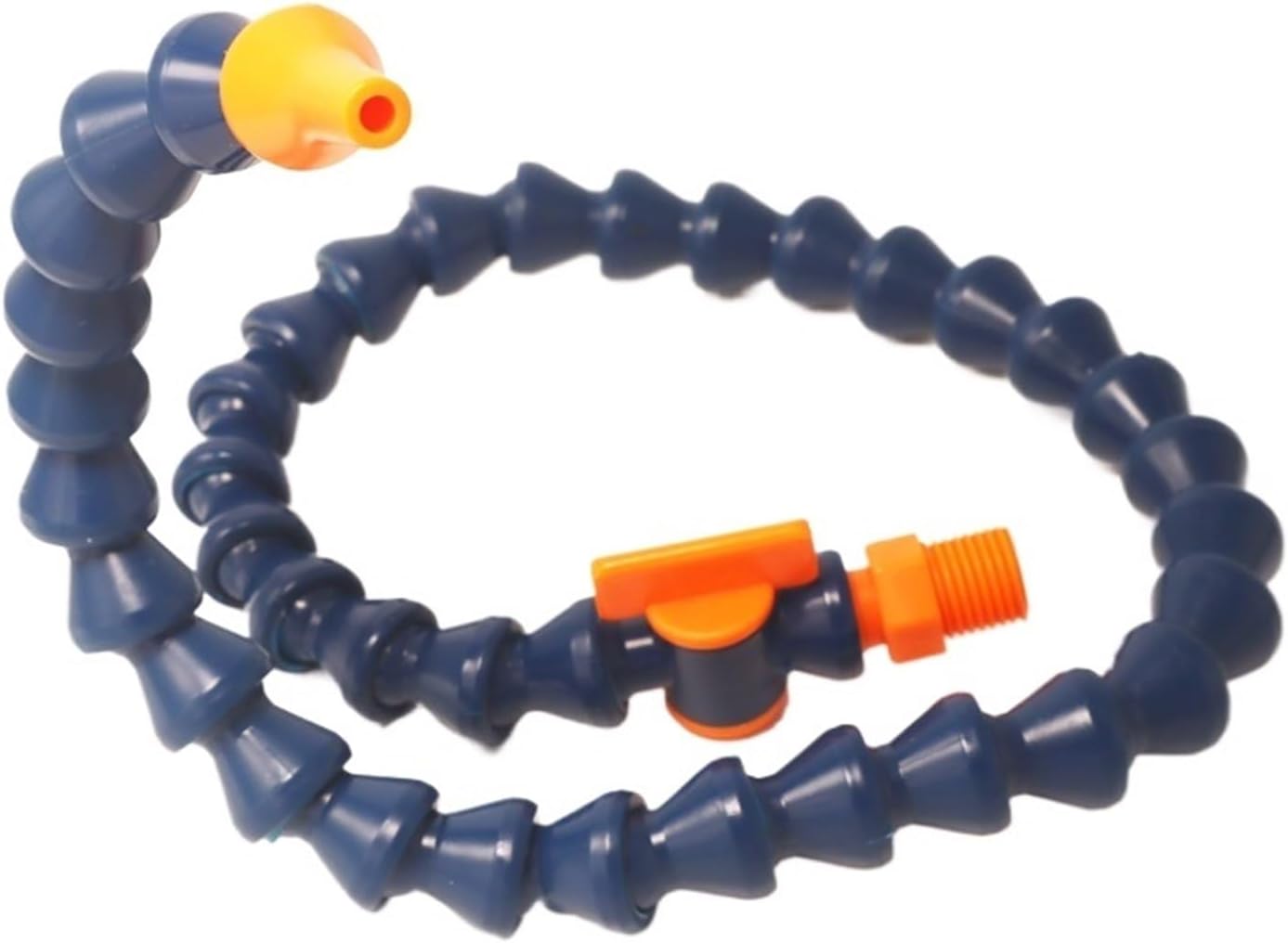 1pcs Flexible Oil Water Coolant 1/4" Male Thread Plastic Hose For Lathe Milling Tools Wood Router CNC Machine(Gray,400mm)