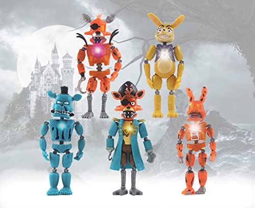 Feromio 5 Pcs/Set - New Five Nights At Freddys Action Figures Detachable Joint Five Nights At Freddys Toys Anime Cute Halloween Freddy Model Fnaf Action Figures Toy Gifts #TOP1