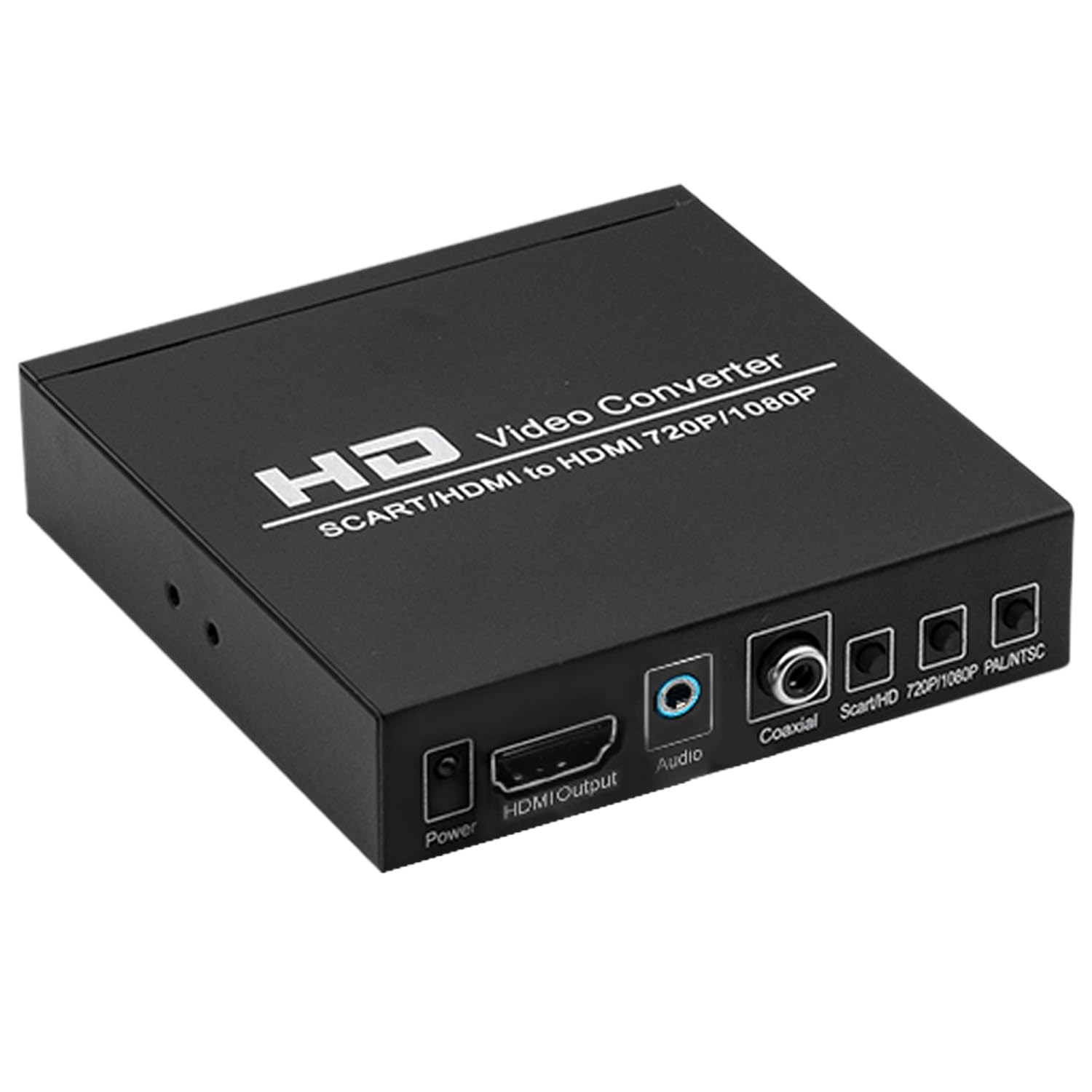 Mcbazel Convertidor SCART y HDMI a HDMI, 720P/1080P Compatible con PAL/NTSC/SECAM, Audio Digital Coaxial o Estéreo para DVD/Decodificador/Reproductor HD/Consolas (PS2/PS3PSP/Wii/Xbox360)