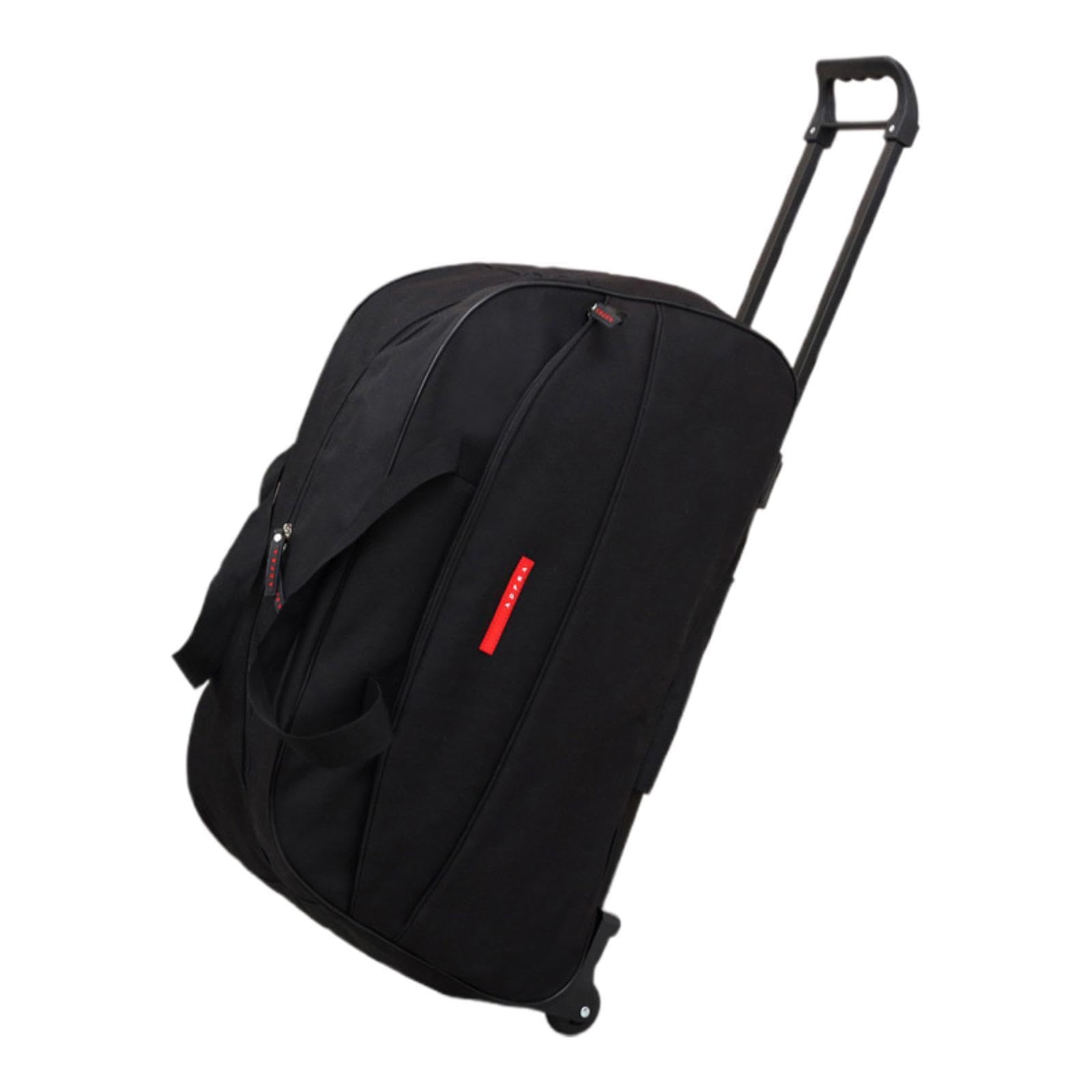 Generic Borsa Da Viaggio Pieghevole con Ruote, Borsa Porta Abiti Da Viaggio per Viaggi di Lavoro All'aperto, Nero