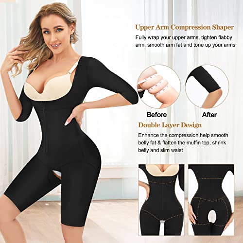 RDSIANE Shapewear for Women Tummy Control Fajas Colombianas Waist Trainer Bodysuits Butt Lifter Upper Arm Compression Shaper2