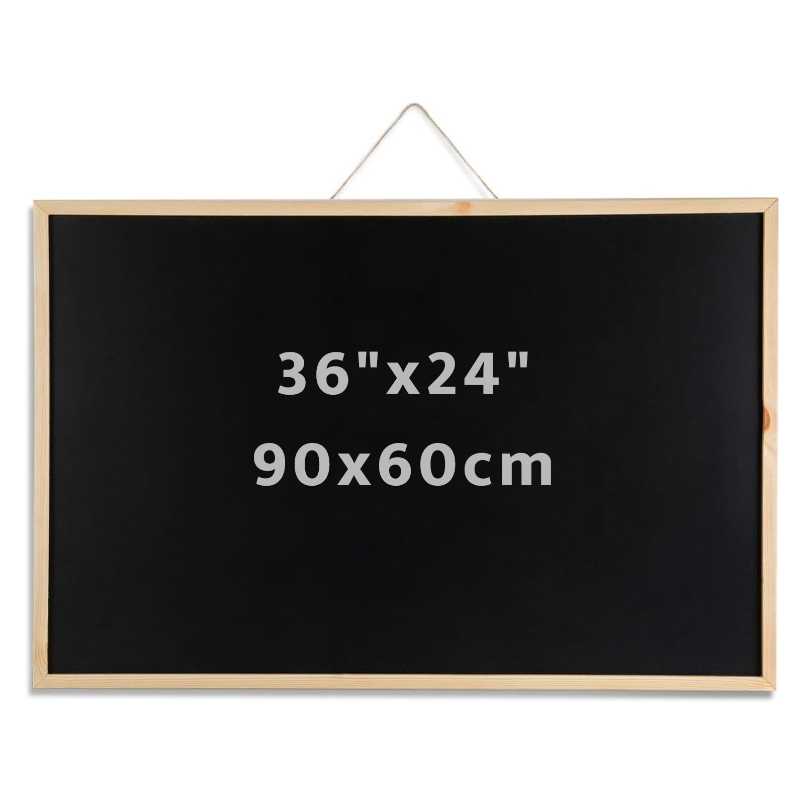 DOEWORKS 90 cm x 60 cm naścienna tablica tablicowa tablica ogłoszeń do domu, szkoły i biura, drewniana tablica kredowa
