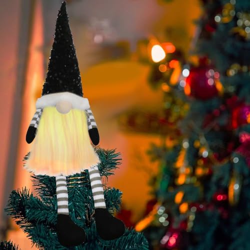 Black-Christmas-Tree-Topper-with-LightsGnome-Tree-Topper-Lighted-Unique-Tree-Toppers-Christmas-Decorations-Battery-Operated-Tree-Topper-with-Timer-248-Inch Black Christmas Tree Topper with LightsGnome Tree Topper Lighted Unique Tree Toppers Christmas Decorations Battery Operated Tree Topper with Timer 248 Inch