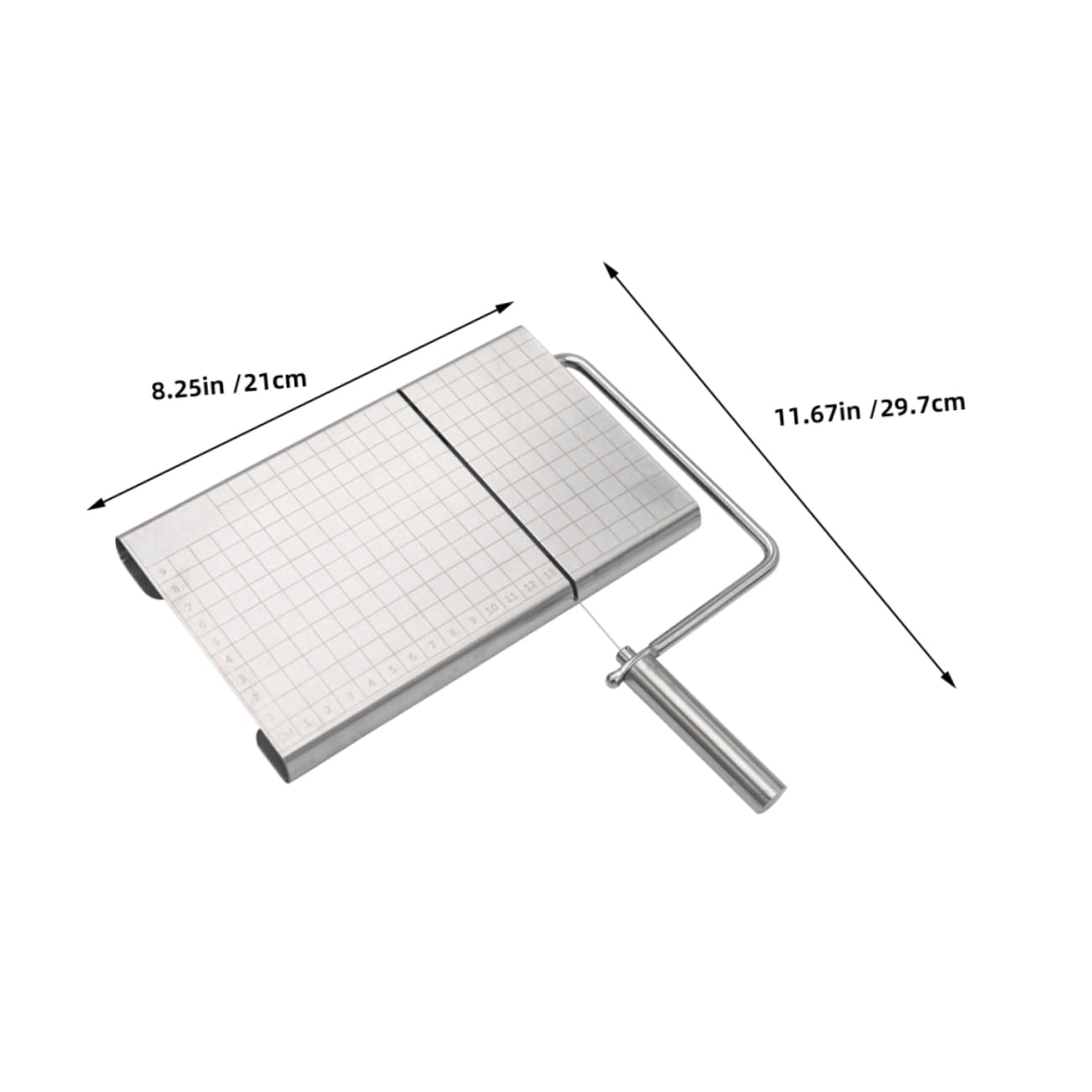 STOBAZA Multi Purpose Cheese Slicer with Stainless Steel Cutter Board for Even Slices of Cheese Ham and Butter Easy to Clean Versatile Kitchen Tool for Home and Professional Use