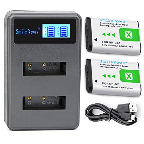 Np Bx1 M8 Battery 2 Pack And Dual Channel Usb Charger Replacement Set Smilepowo For Sony Np Bx1 Sony Cyber Shot Dsc Rx100 100 Ii Iii Iv V Vii Dsc Rx100m Ii Dsc Rx1r Dsc Hx50v Dsc Hx300 Dsc Hx400 Buy Online In India