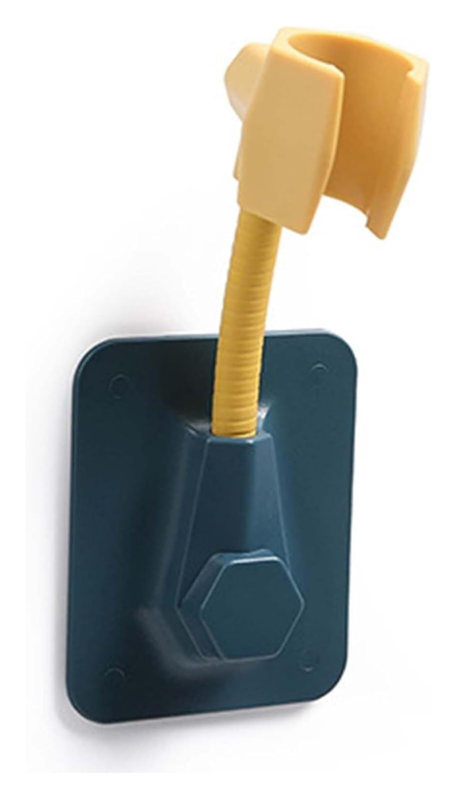 FLYIODFCXV shower head bracket, 360° Rotation Shower Handle Holder Strong Load-Bearing Force Hose Squ(Blue+yellow)