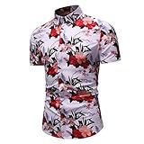 LOIJMK Frucht Hemd Herren Sommer Freizeit Druck Einer Bluse Hemd für Männer Mode Herren Hemden mit den Ärmeln Herren Hemd Dicker Stoff