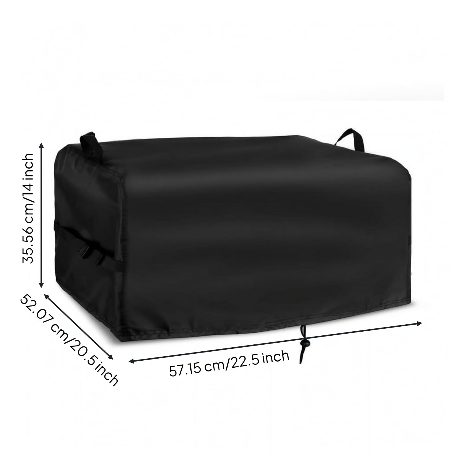 Fritteusen-Schutzhülle mit Kordelzug verstellbar Fritteusen-Abdeckung wasserdicht Fritteusenschutzhülle mit Griff für Imbissbetreiber , Schwarz 210D , 22.5"L X 20.5"W X 14"H Zoll