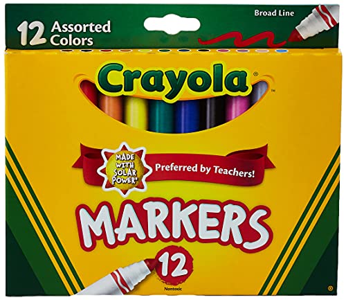 Crayola CRA-58-7712 Classic Non-Washable Marker, Broad-Line, 12 Colors/Set - image 1