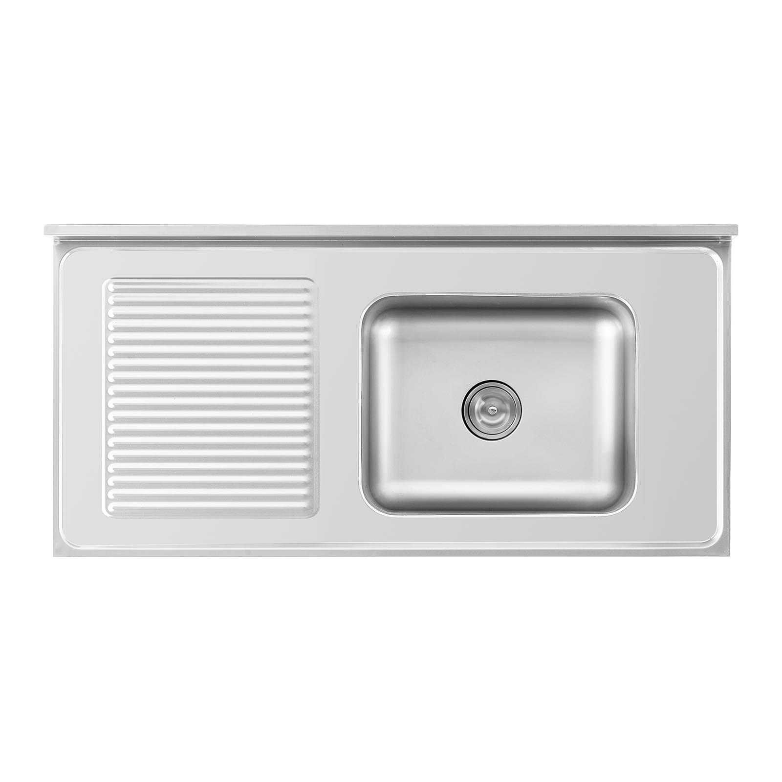 Royal Catering Lavello da Cucina in Acciaio Inox Lavello Armadiato RC-IKS07 (500 x 400 x 260 mm, Acciaio Inox, Alzatina 100 mm)