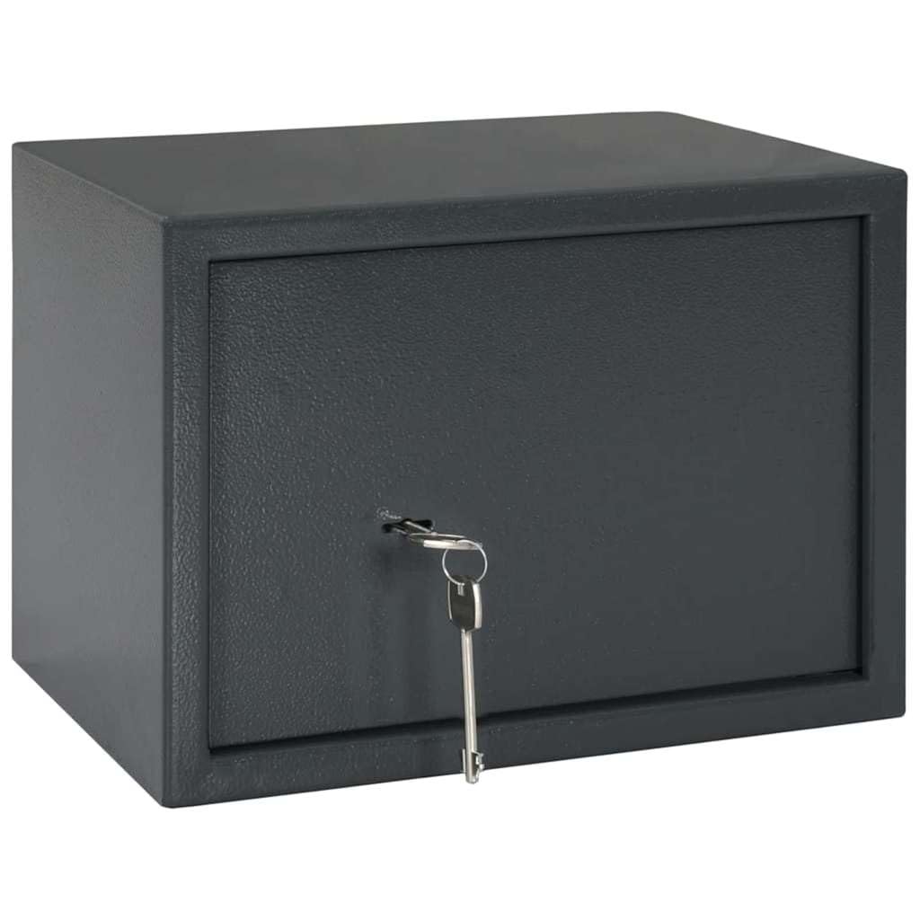 Genérico Caja Fuerte con Cerradura Gris Oscuro 35 x 25 x 25 cm Acero,Seguridad empresarial y del hogar,Cajas fuertes-42011315