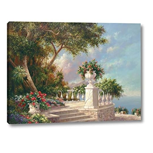 Balcony at Lake Como by Art Fronckowiak - 23" x 30" Canvas Art Print Gallery Wrapped - Ready to Hang