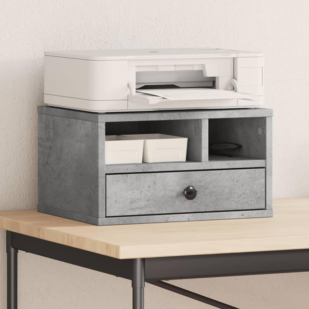 Genérico - Soporte para impresora (40 x 32 x 22,5 cm, madera de ingeniería, armario de almacenamiento con estante para impresora y fax, organizador multifuncional para oficina,