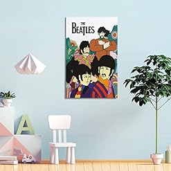 Poster décoratif sur toile The Beatles Dessin animé – Impression d’art moderne pour chambre à coucher – 30 x 45 cm - Les Beatles, Paul McCartney, John Lennon, RIngo Starr, George Harrison Poster décoratif sur toile The Beatles Dessin animé - Impression d'art moderne pour chambre à coucher - 30 x 45 cm – Image 4