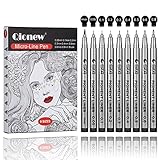 Precision Micro-Line Pens,Black Micro-Pen Fineliner Ink Pens，Waterproof Archival ink， Pens for Wri