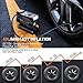 TACKLIFE M1 Tire Inflator, DC 12V Mini Digital Air Compressor Pump with Precision Gauge, 4 Nozzle Adaptors and Extra Fuse - Low Noise