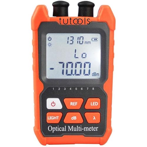 Hand-held Optical Fiber Power Meter, Fiber Optic Cable Tester for FC/SC/ST Universal Interface,Optical Multi-Meter with 2mW Visual Fault Locator