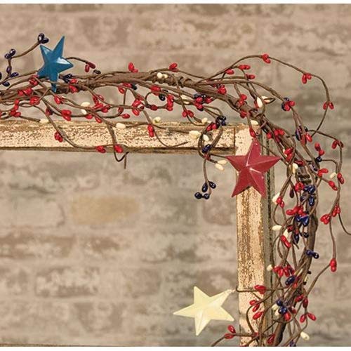 CWI Rustic Pip Garland 5ft Indoor Holiday Garland for Mantle Table and Entryway