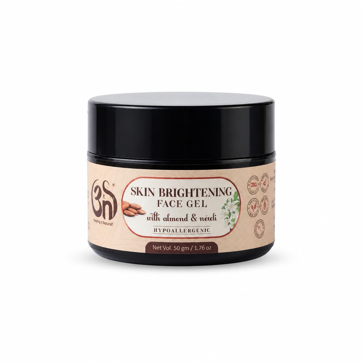 Skin Brightening Face Gel with Almond and neroli | Hypoallergenic