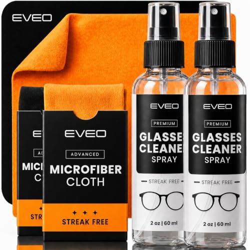 EVEO Glasses Cleaner Spray - Eyeglass Cleaner (No...