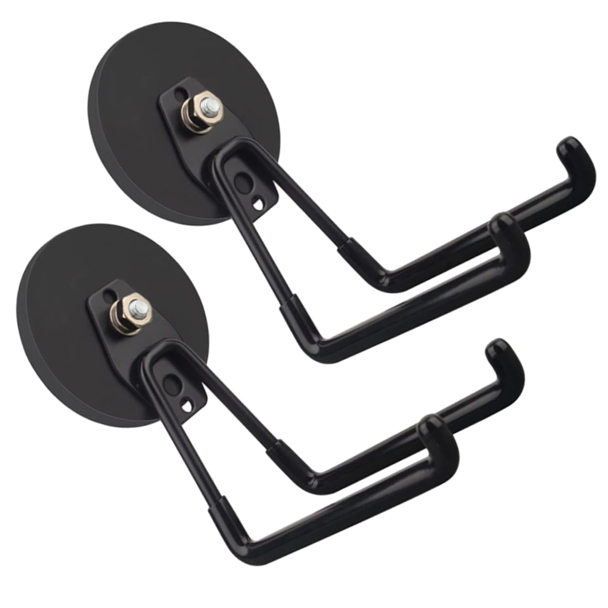 PRETYZOOM 4 Set Gancio Portautensili Magnetico Ganci Per Furgoni Porta Ganci Per Appendere Magnete Da Parete Box Auto Gancio Appendiabiti Da Parete Utensili Magnete Black 2 Pezzi*4