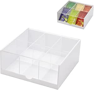 FUCDTEFC Organizador de bolsas de té de plástico, organizador de té transparente