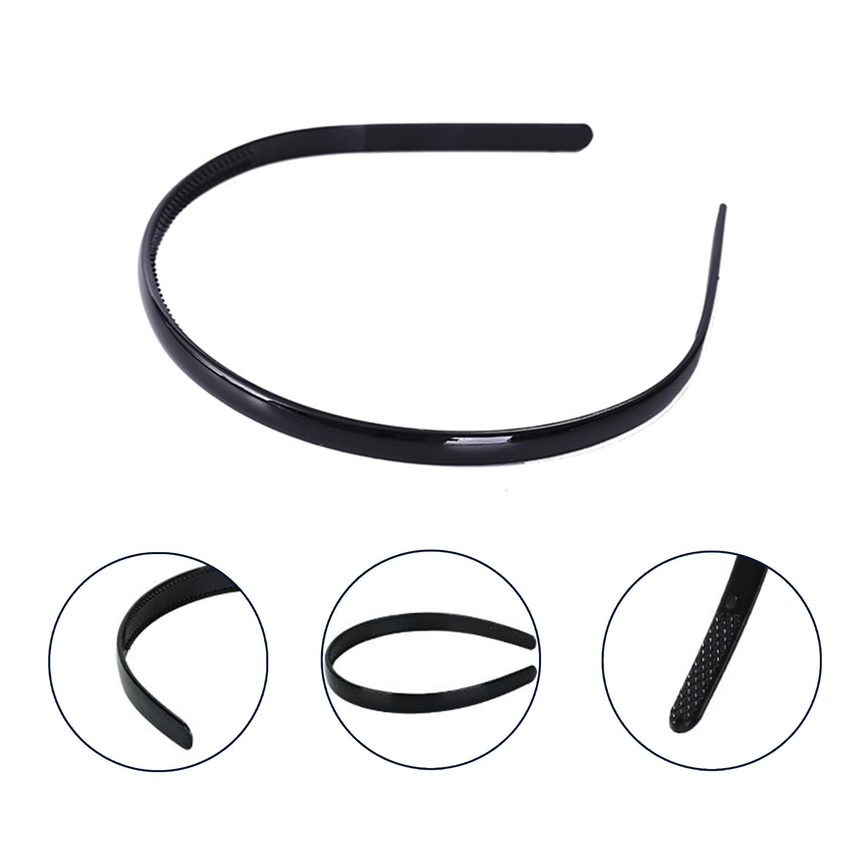 Auiremrti 3 cerchietti a zig-zag con mollette, cerchietti da donna opachi antiscivolo, ideali per occhiali e uso quotidiano (nero, rosso vinaccia + caffè, multicolore), L