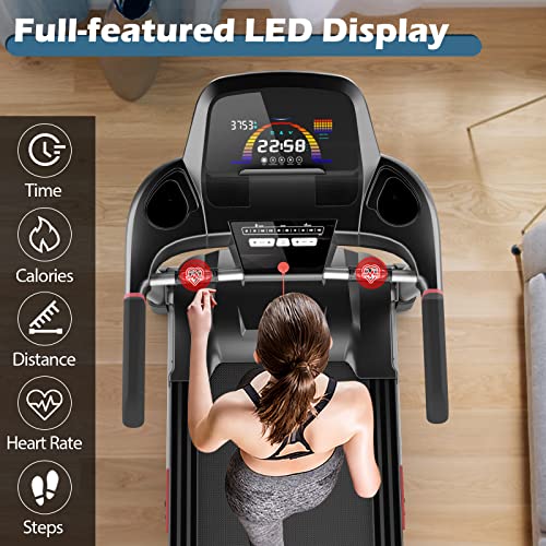 Image of Goplus 4.75HP Folding Treadmill for Home Gym, Commercial Heavy Duty Superfit Treadmill with 15% Auto Incline, 20 Preset Programs, Bluetooth Speakers, LED Display, Smart APP, Running Walking Machine
