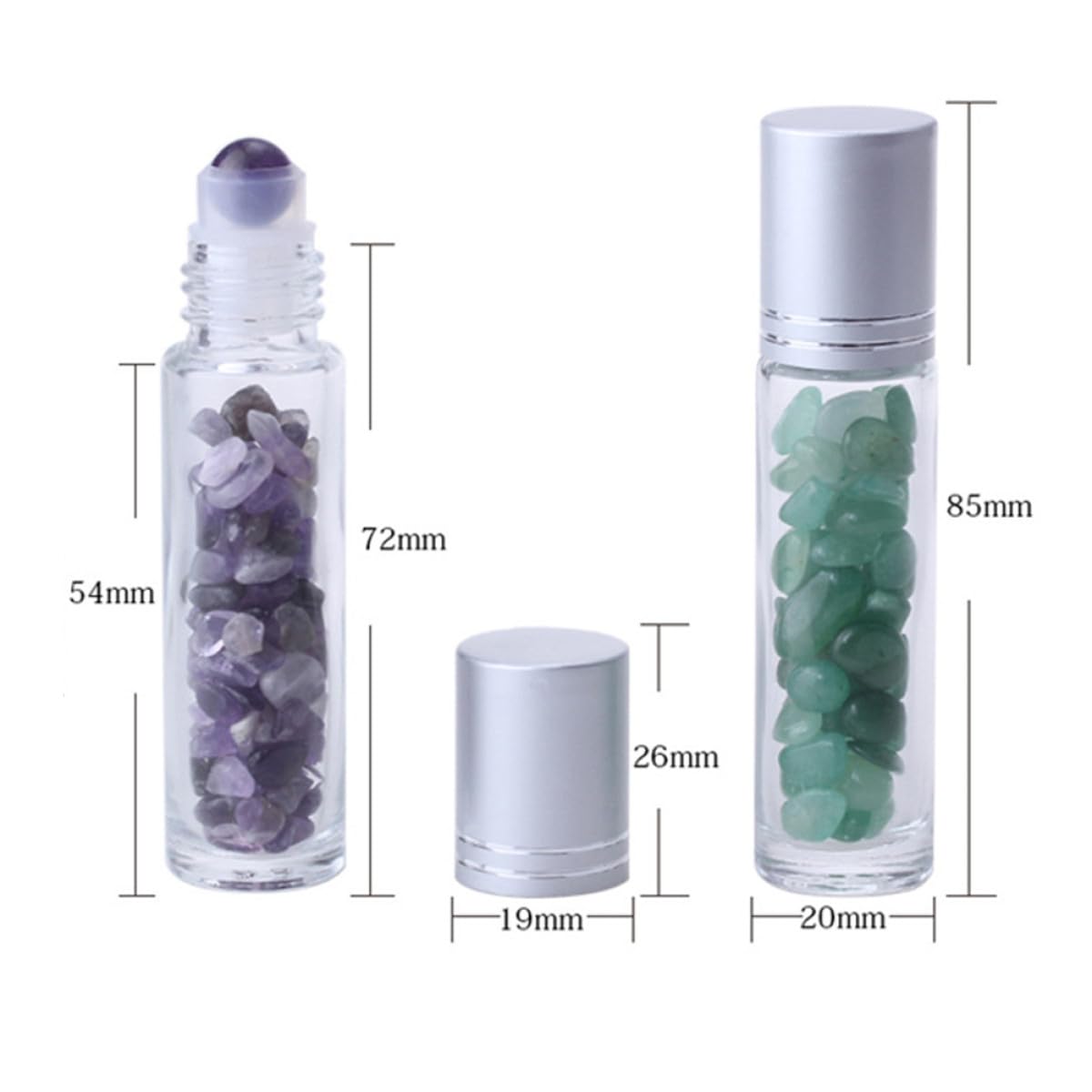 Alipis 10 Botellas Rodillo de Vidrio para Aceites Esenciales Tapa de Aluminio y Diseño Portátil, Ideales para Actividades Diarias y Viajes