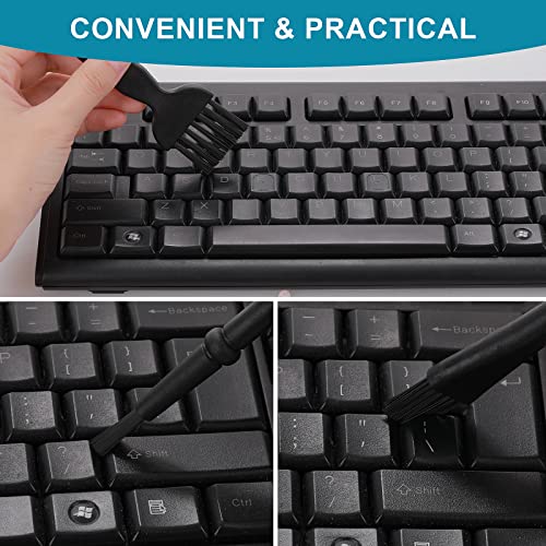 TIESOME Ensemble de brosses nettoyage antistatiques 7 en 1, petit espace portable pour clavier d'ordinateur, brosse électronique de la poussière, kit de nettoyage – Image 6