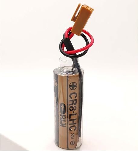 Miniatura 4 de zoyfayl 30 Pcs CR8 LHC 17450 Battery for Fuji CR8LHC A02B-0200-K102 Fanuc A98L-0031-0012 3V Backup Battery with Brown Plug 30 Pack