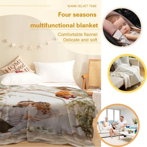 Miniatura 7 de Manta de fotos personalizada, manta de forro polar suave para adultos, adecuada para Halloween, Navidad, cumpleaños, regalo personalizado