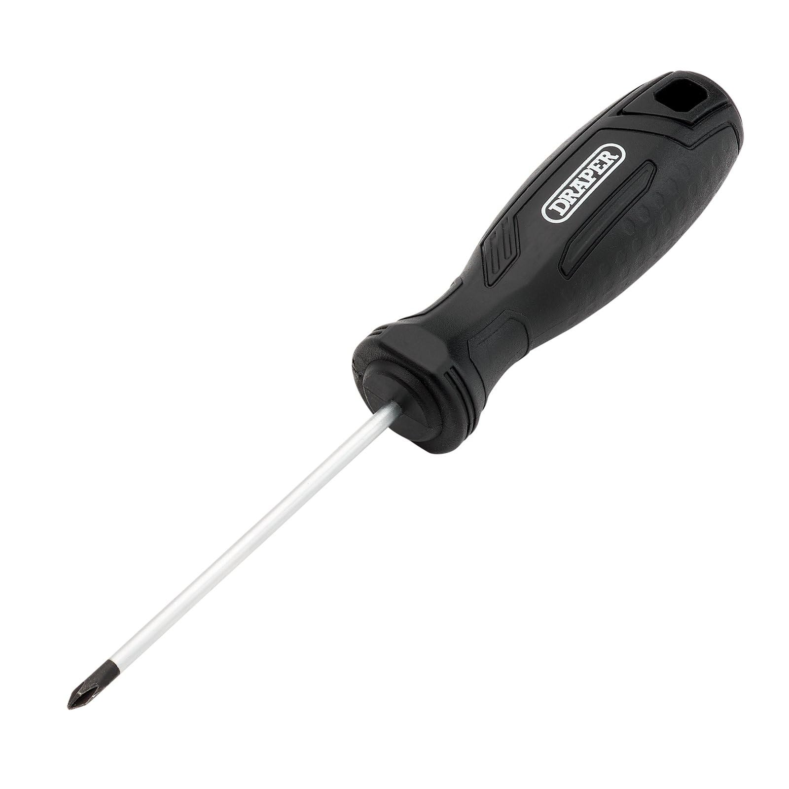 Draper Phillips Hard Grip Screwdriver, PH0 x 75mm - 13491 - Magnetic Tip, CRV Blade, Black